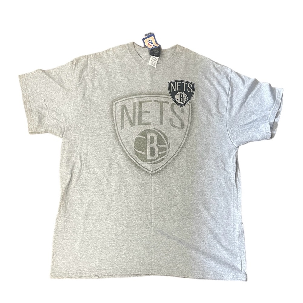 UNK  NBA Brooklyn Nets Gray Basketball Graphic T Shirt